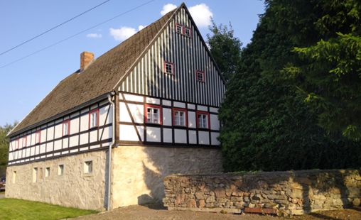 Ferienhaus in Hartmannsdorf - Wohnstallhaus am Dorfteich