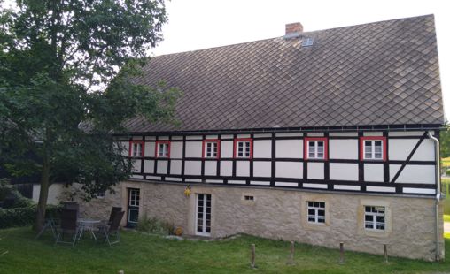 Ferienhaus in Hartmannsdorf - Wohnstallhaus am Dorfteich